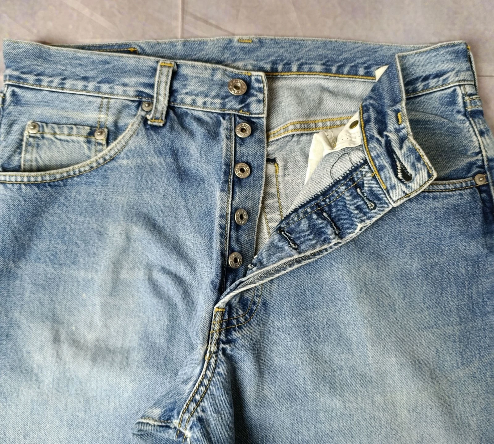 Vintage G-Star Shortcut Bootcut Bootleg Jeans para hombre W34 L32 Lavado claro con cierre de botones Y2K – photo 3